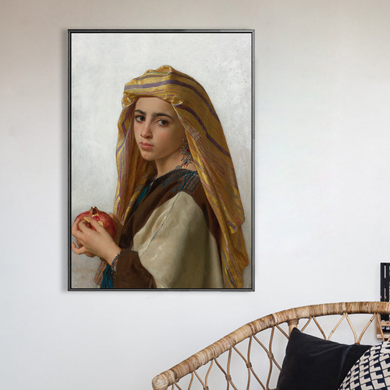 Brehn | Texturiertes Mädchen Kunstdruck-Leinwand Renaissance-Stil Gemälde für das Schlafzimmer von Mädchen