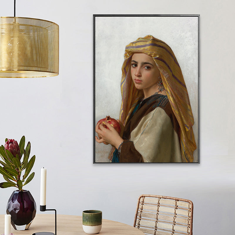 Brehn | Texturiertes Mädchen Kunstdruck-Leinwand Renaissance-Stil Gemälde für das Schlafzimmer von Mädchen