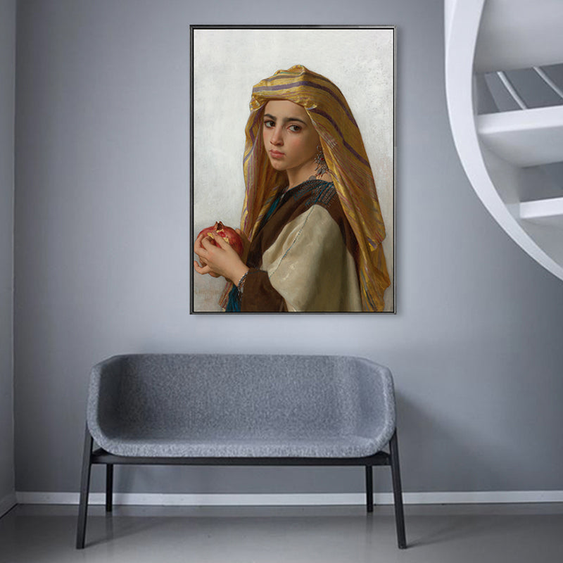 Brehn | Texturiertes Mädchen Kunstdruck-Leinwand Renaissance-Stil Gemälde für das Schlafzimmer von Mädchen