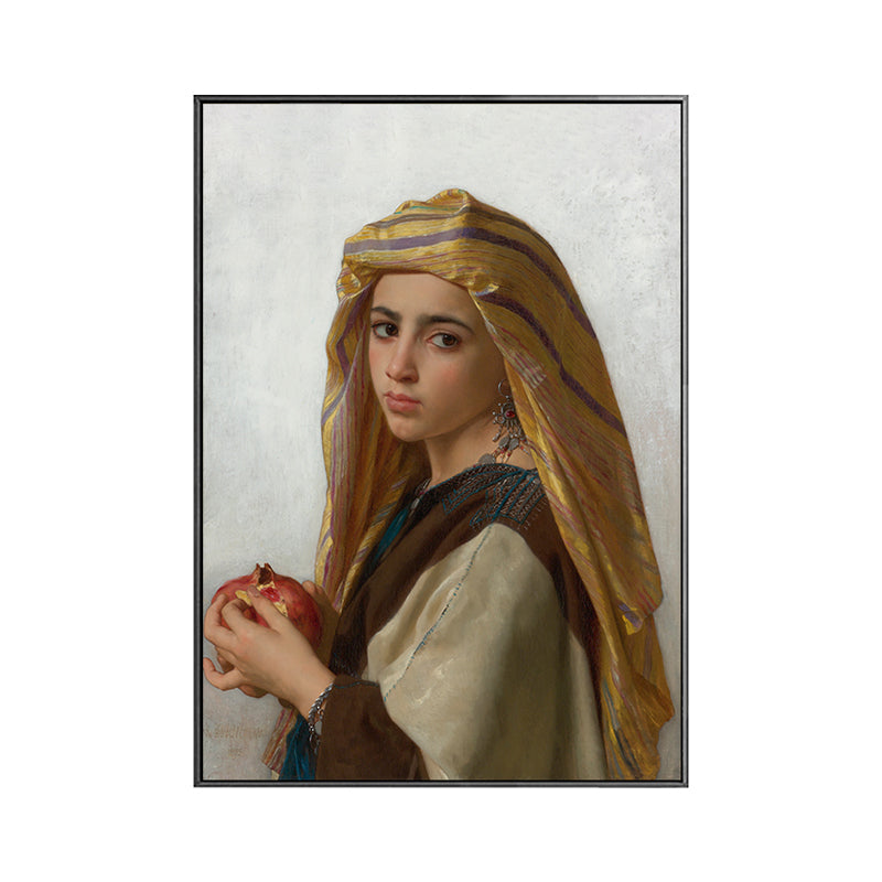 Brehn | Texturiertes Mädchen Kunstdruck-Leinwand Renaissance-Stil Gemälde für das Schlafzimmer von Mädchen