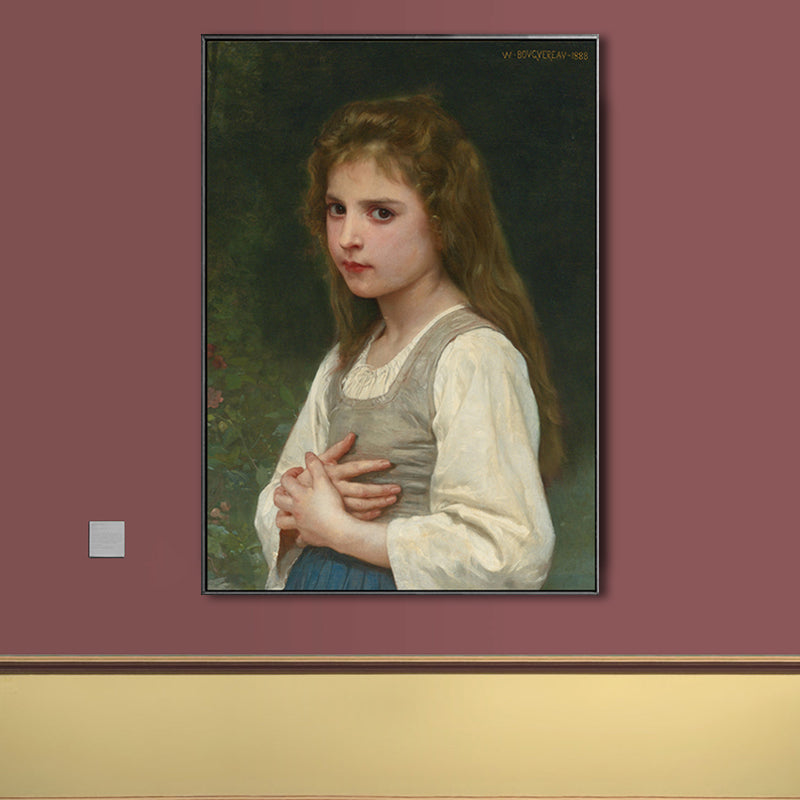 Brehn | Texturiertes Mädchen Kunstdruck-Leinwand Renaissance-Stil Gemälde für das Schlafzimmer von Mädchen