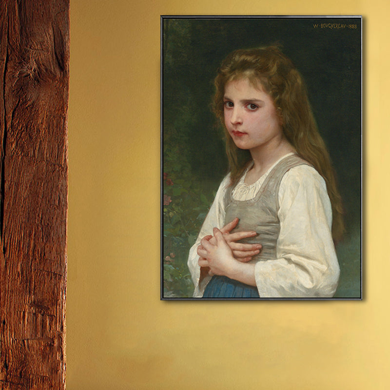 Brehn | Texturiertes Mädchen Kunstdruck-Leinwand Renaissance-Stil Gemälde für das Schlafzimmer von Mädchen