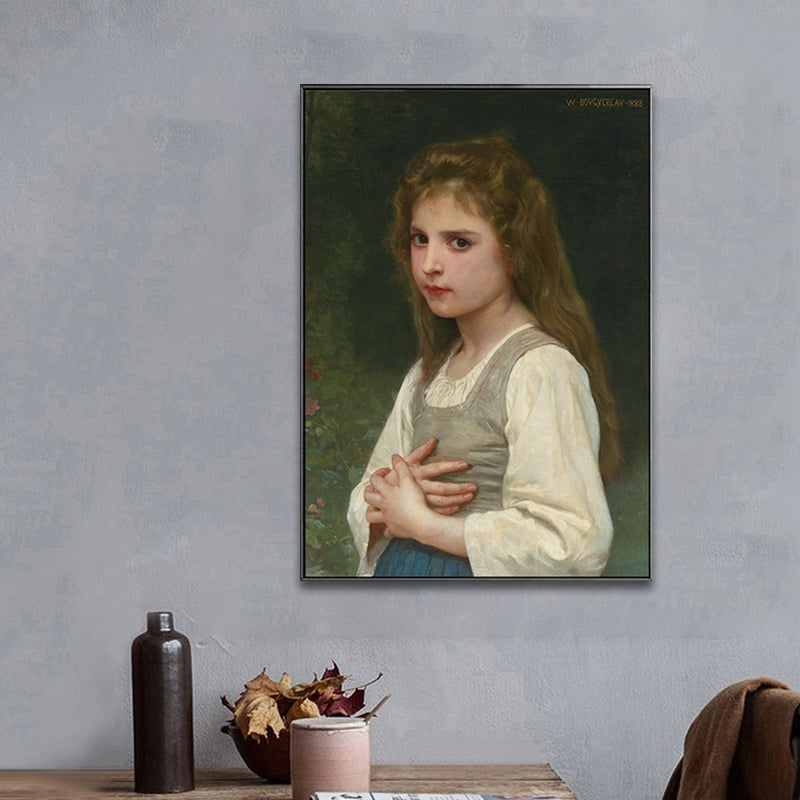 Brehn | Texturiertes Mädchen Kunstdruck-Leinwand Renaissance-Stil Gemälde für das Schlafzimmer von Mädchen