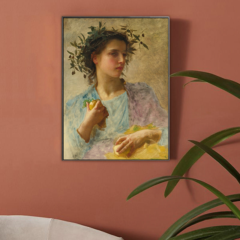 Brehn | Texturiertes Mädchen Kunstdruck-Leinwand Renaissance-Stil Gemälde für das Schlafzimmer von Mädchen