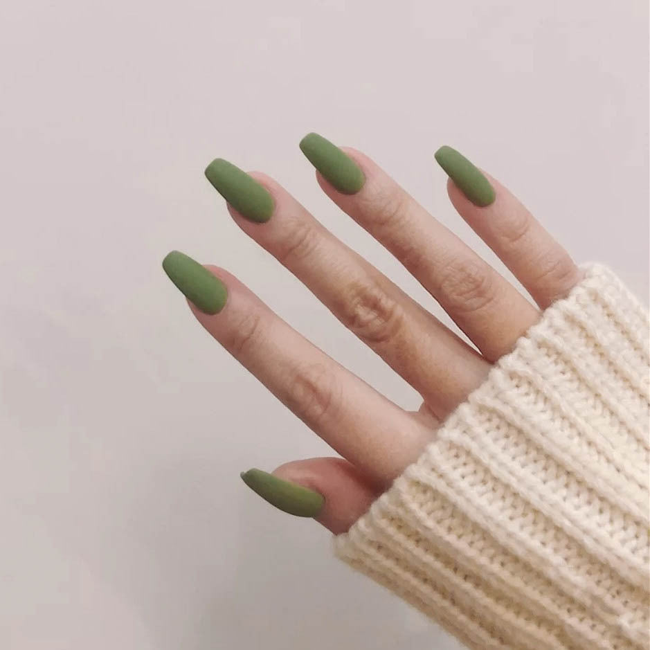 Matte Finish Press-On Nail Tips Brehn 178815*10mm0277