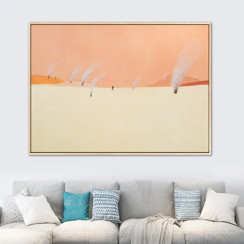 Brehn | Vast Snow Land Malerei Leinwand Kinderzimmer Landschaft Wandkunst Dekor in Pastellfarbe