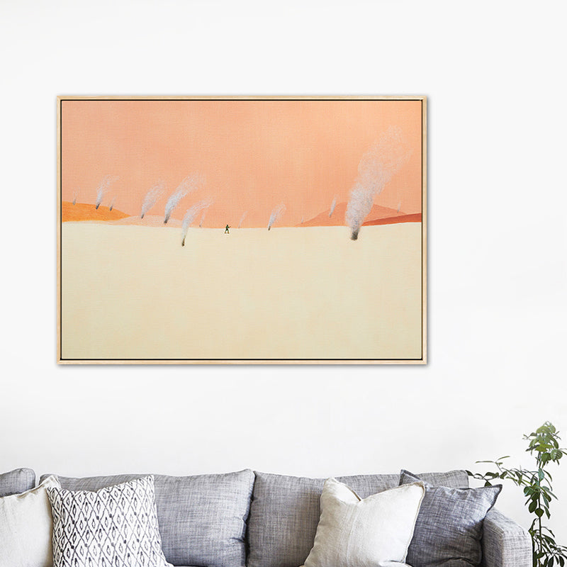 Brehn | Vast Snow Land Malerei Leinwand Kinderzimmer Landschaft Wandkunst Dekor in Pastellfarbe