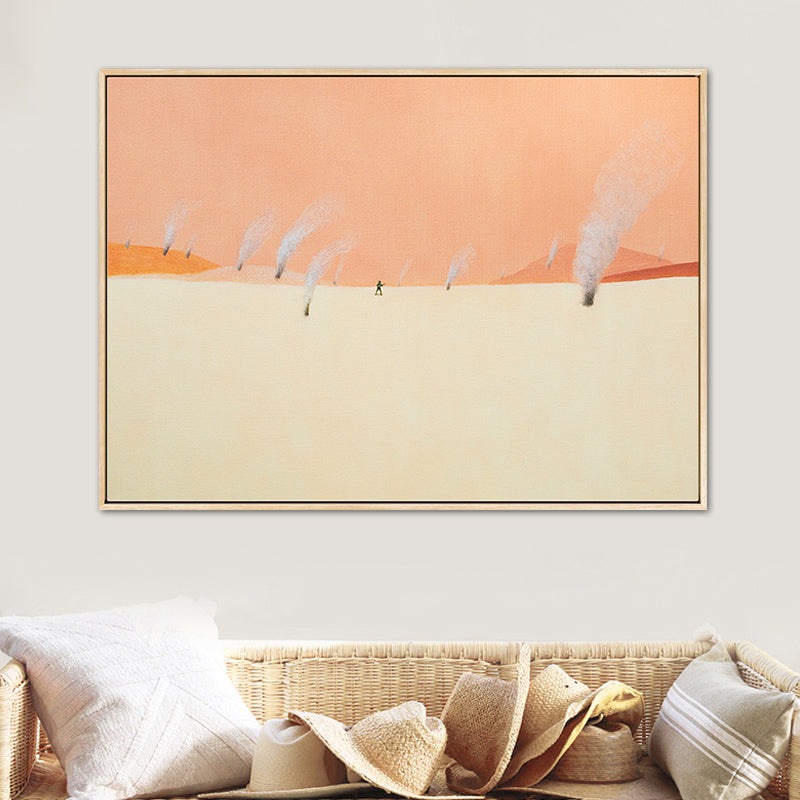 Brehn | Vast Snow Land Malerei Leinwand Kinderzimmer Landschaft Wandkunst Dekor in Pastellfarbe