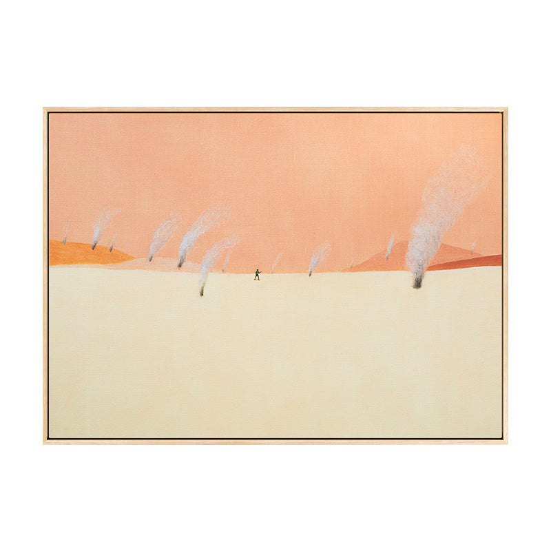 Brehn | Vast Snow Land Malerei Leinwand Kinderzimmer Landschaft Wandkunst Dekor in Pastellfarbe