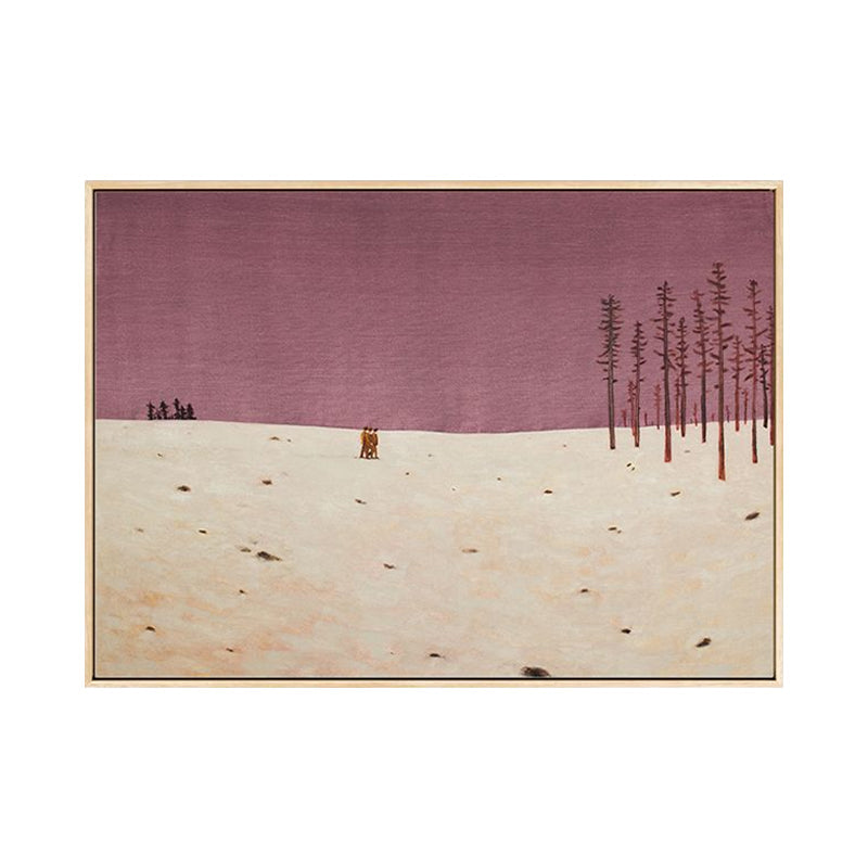 Brehn | Vast Snow Land Malerei Leinwand Kinderzimmer Landschaft Wandkunst Dekor in Pastellfarbe