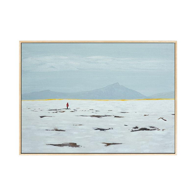 Brehn | Vast Snow Land Malerei Leinwand Kinderzimmer Landschaft Wandkunst Dekor in Pastellfarbe