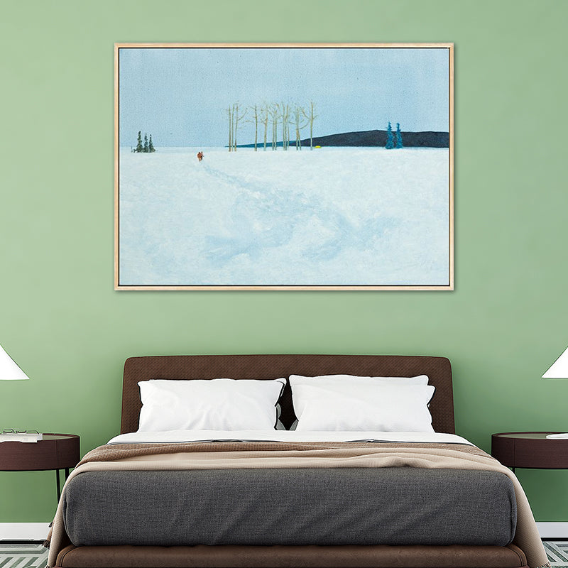 Brehn | Vast Snow Land Malerei Leinwand Kinderzimmer Landschaft Wandkunst Dekor in Pastellfarbe