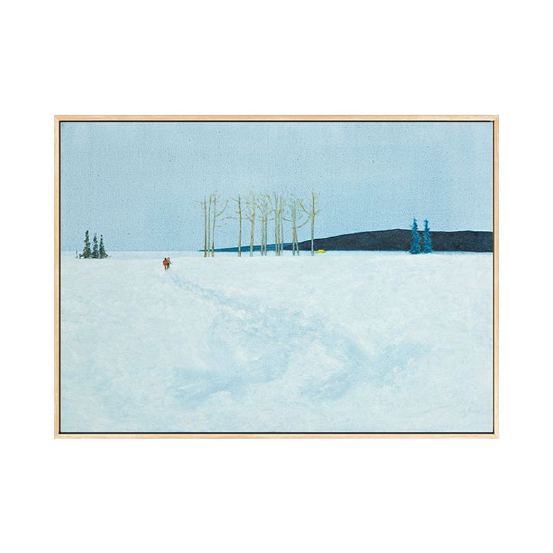 Brehn | Vast Snow Land Malerei Leinwand Kinderzimmer Landschaft Wandkunst Dekor in Pastellfarbe