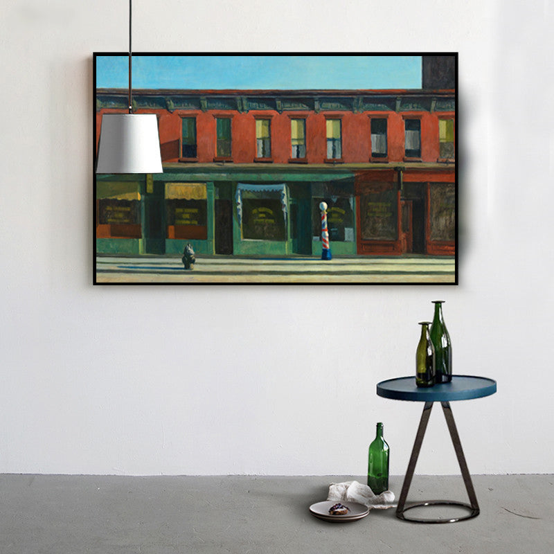 Brehn | Reihenhaus Ölmalerei Kunstdruck Zeitgenössische Kunst Leinwand Wanddekoration, Mehrere Größenoptionen