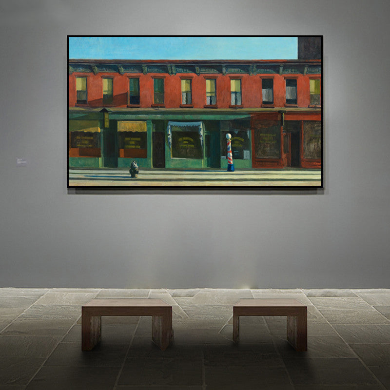 Brehn | Reihenhaus Ölmalerei Kunstdruck Zeitgenössische Kunst Leinwand Wanddekoration, Mehrere Größenoptionen