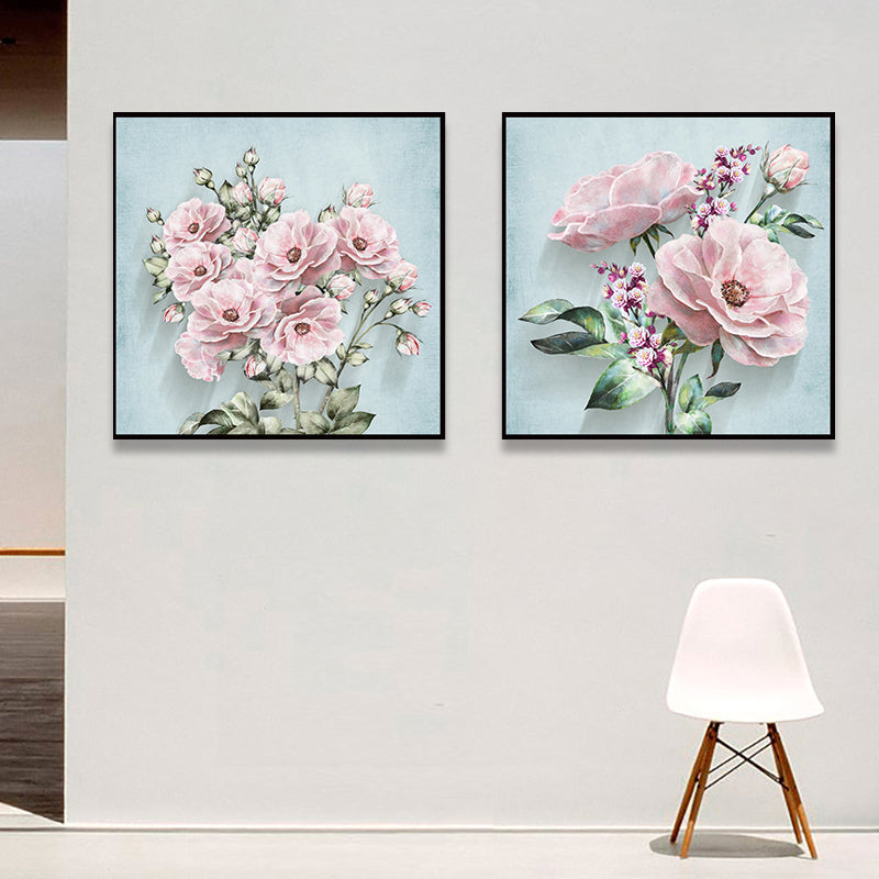 Brehn | Weiche Farbblumenblüte Kunstdruck Texturiert Modernistische Esszimmer Leinwand, Multiple Größen