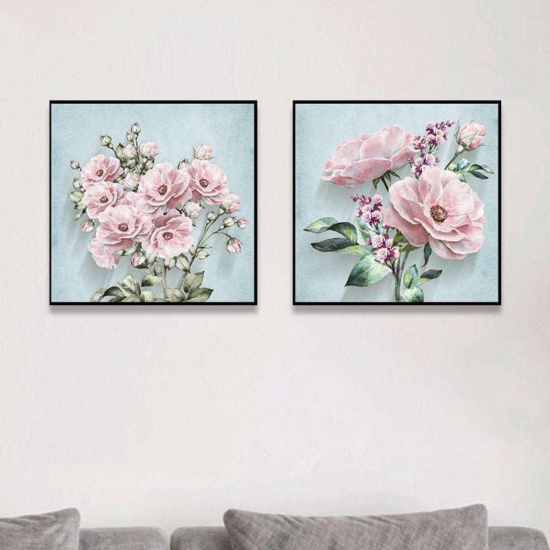 Brehn | Weiche Farbblumenblüte Kunstdruck Texturiert Modernistische Esszimmer Leinwand, Multiple Größen