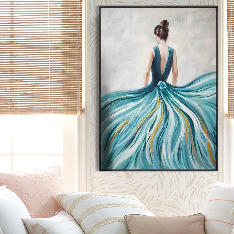 Brehn | Dressing Maid Wanddekoration Impressionismus Texturiertes Mädchenzimmer Gemälde, Verschiedene Größen