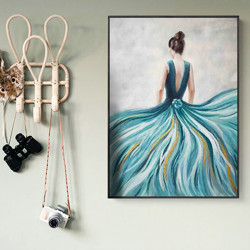 Brehn | Dressing Maid Wanddekoration Impressionismus Texturiertes Mädchenzimmer Gemälde, Verschiedene Größen