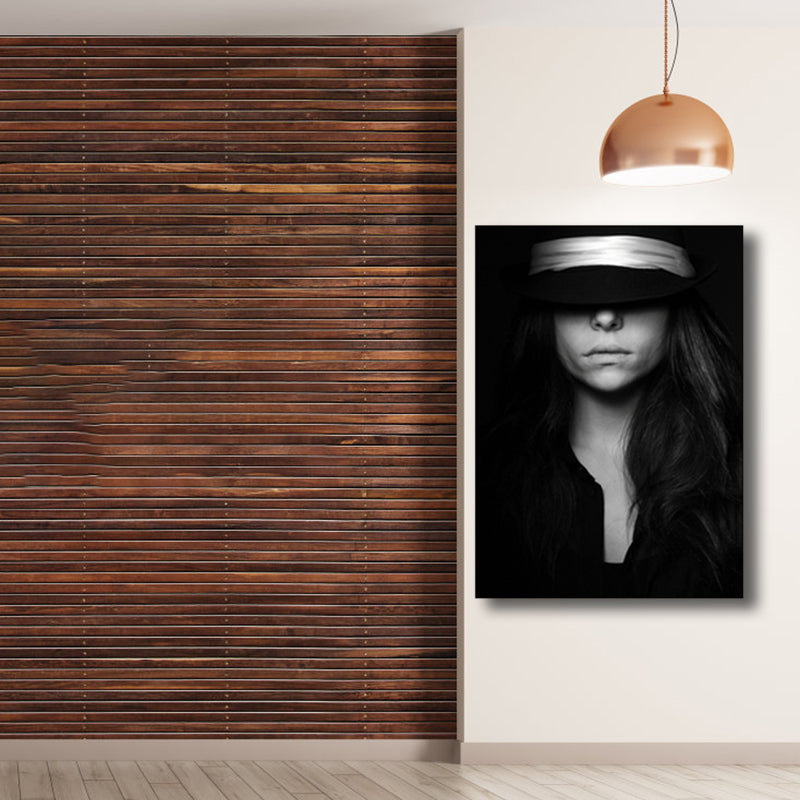 Brehn | Schwarze fotografische Frauen Wandkunst Mode Glam Texturierte Leinwanddruck für Mädchenzimmer