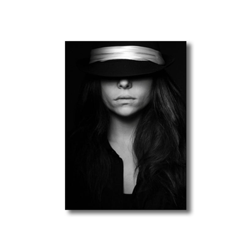 Brehn | Schwarze fotografische Frauen Wandkunst Mode Glam Texturierte Leinwanddruck für Mädchenzimmer