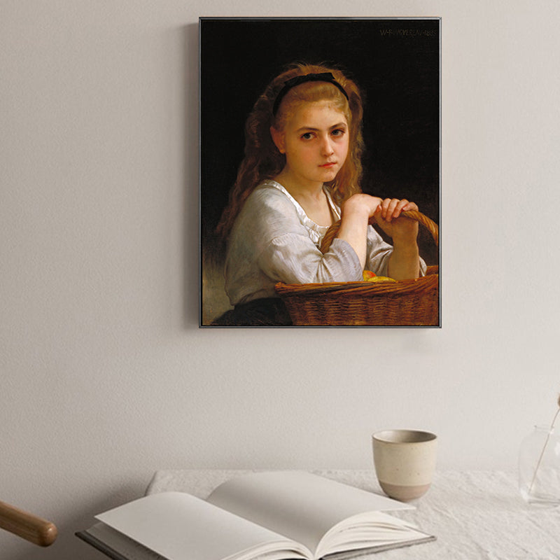 Brehn | Unbeschwerte kleines Mädchen Leinwanddruck Texturiert Renaissance für Mädchen Schlafzimmer Malerei