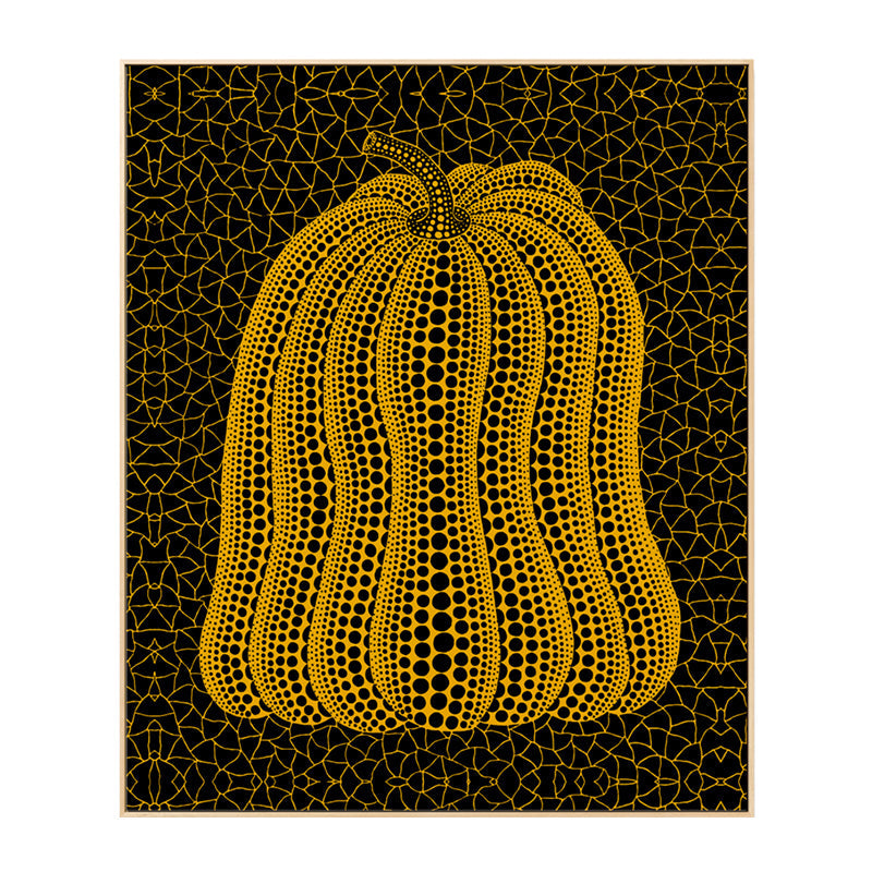 Brehn | Illustration Kürbis Kunst Druck Dunkle Farbe Leinwand Wanddekoration für Schlafzimmer, Texturiert