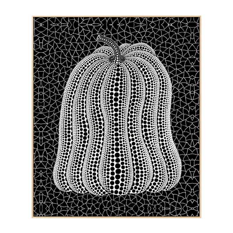 Brehn | Illustration Kürbis Kunst Druck Dunkle Farbe Leinwand Wanddekoration für Schlafzimmer, Texturiert