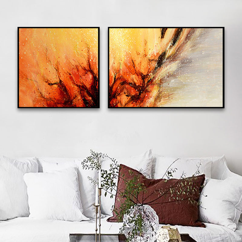 Brehn | Moderne Malerei Druck Abstrakt Leinwand Pastell Multi-Teil Wandkunst Dekor für Hotel