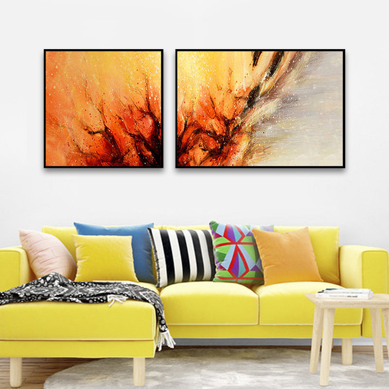 Brehn | Moderne Malerei Druck Abstrakt Leinwand Pastell Multi-Teil Wandkunst Dekor für Hotel