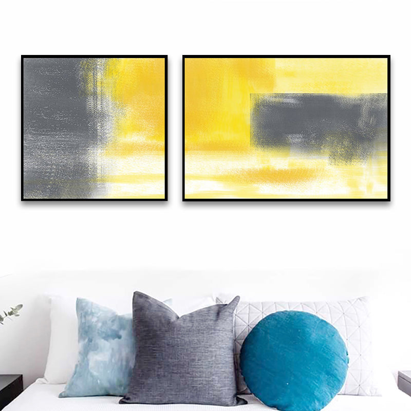 Brehn | Moderne Malerei Druck Abstrakt Leinwand Pastell Multi-Teil Wandkunst Dekor für Hotel