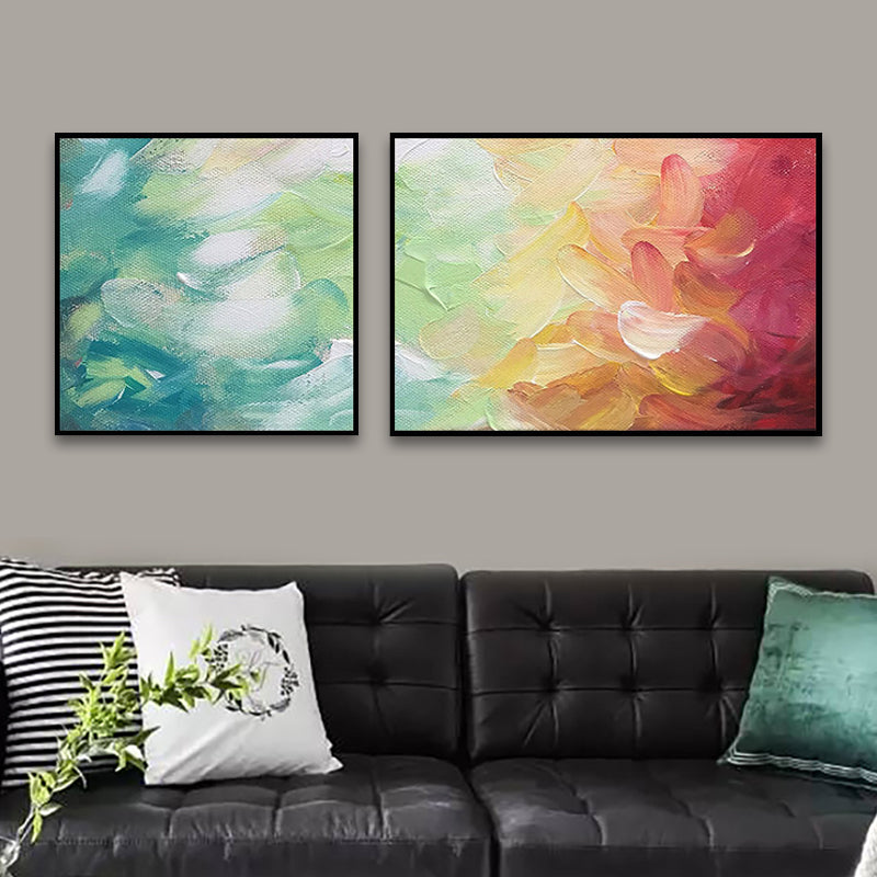 Brehn | Moderne Malerei Druck Abstrakt Leinwand Pastell Multi-Teil Wandkunst Dekor für Hotel