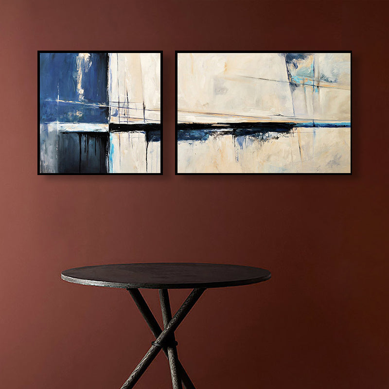 Brehn | Moderne Malerei Druck Abstrakt Leinwand Pastell Multi-Teil Wandkunst Dekor für Hotel