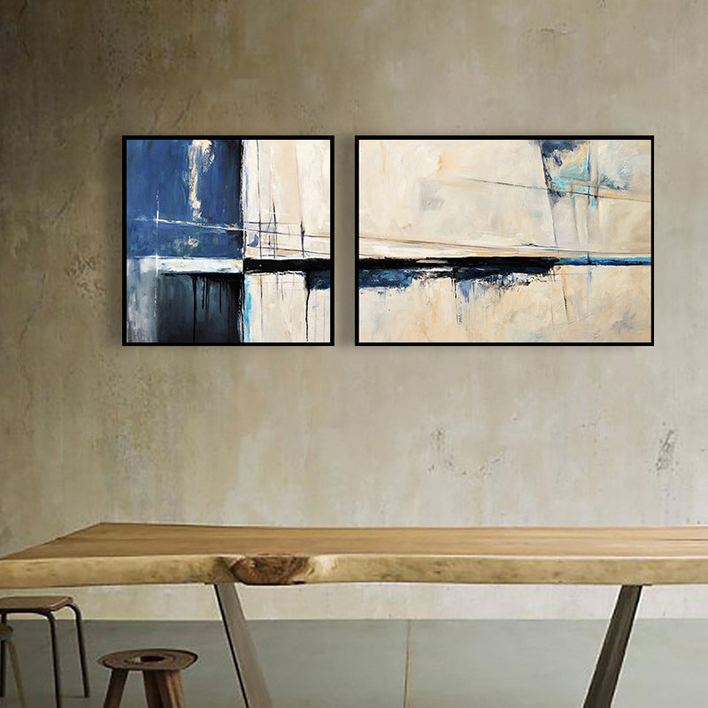 Brehn | Moderne Malerei Druck Abstrakt Leinwand Pastell Multi-Teil Wandkunst Dekor für Hotel