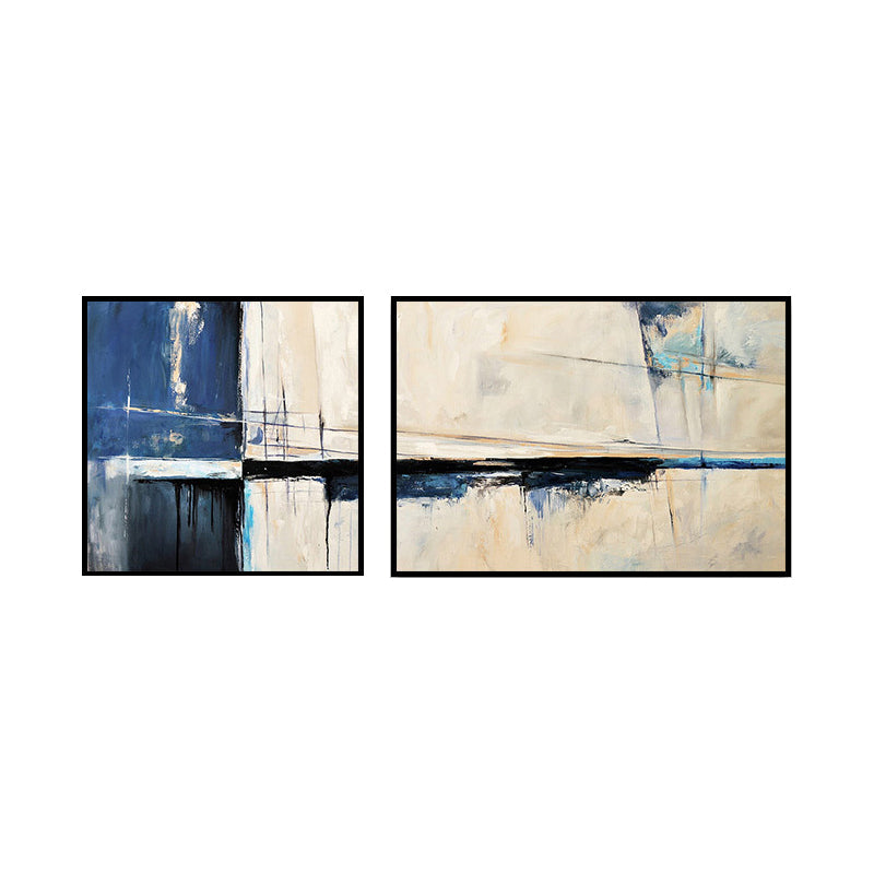 Brehn | Moderne Malerei Druck Abstrakt Leinwand Pastell Multi-Teil Wandkunst Dekor für Hotel