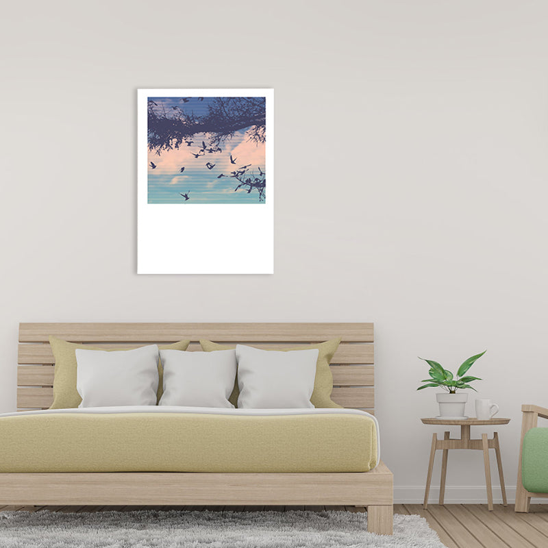 Brehn | Zeitgenössische Himmelsszene Wanddekor Leinwand Hellfarbe Natur Landschaft Kunstdruck, Mehrere Größen