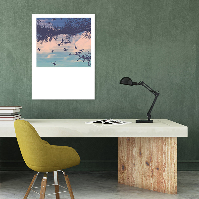 Brehn | Zeitgenössische Himmelsszene Wanddekor Leinwand Hellfarbe Natur Landschaft Kunstdruck, Mehrere Größen