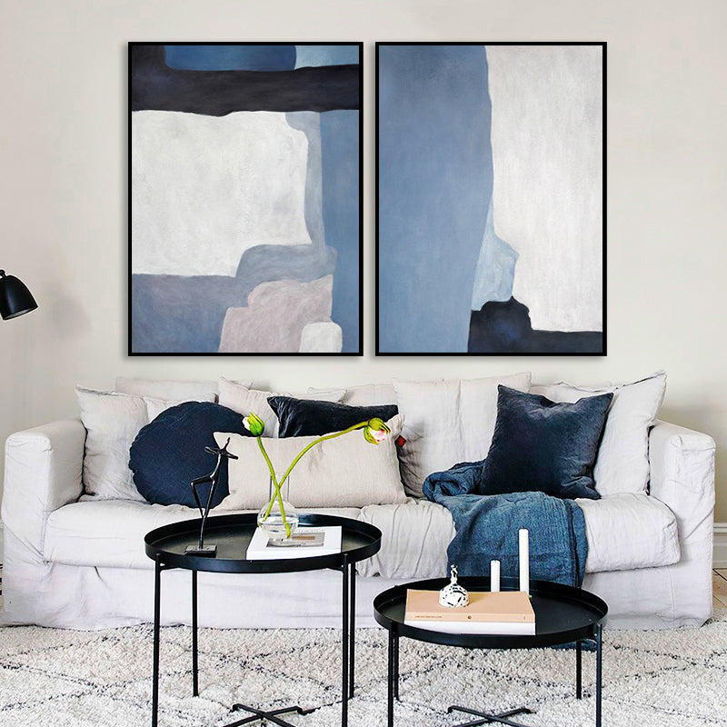 Brehn | Strukturiertes abstraktes Wandkunstdekor Leinwand Mid-Century Modern Gemälde für das Wohnzimmer