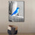 Brehn | Blaue moderne Leinwandwandkunst Wildvogel-Landschaft Gemälde für die Küche, mehrere Größen