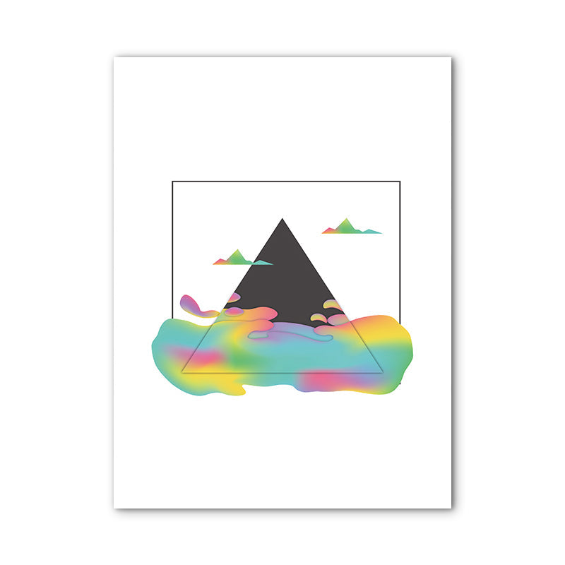 Brehn | Mountains View Leinwanddruck Skandinavisches Landschaftsbild in Schwarz für Gästezimmer