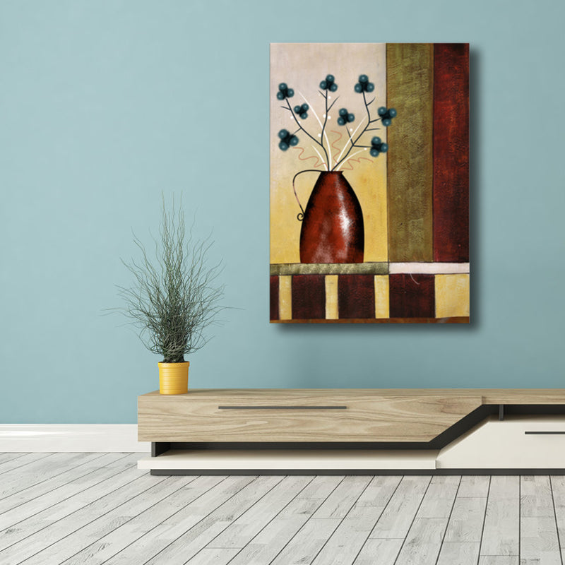 Brehn | Helle Farben Blumentapete Texturiert Jugendstil Mädchen Schlafzimmer Leinwandkunst