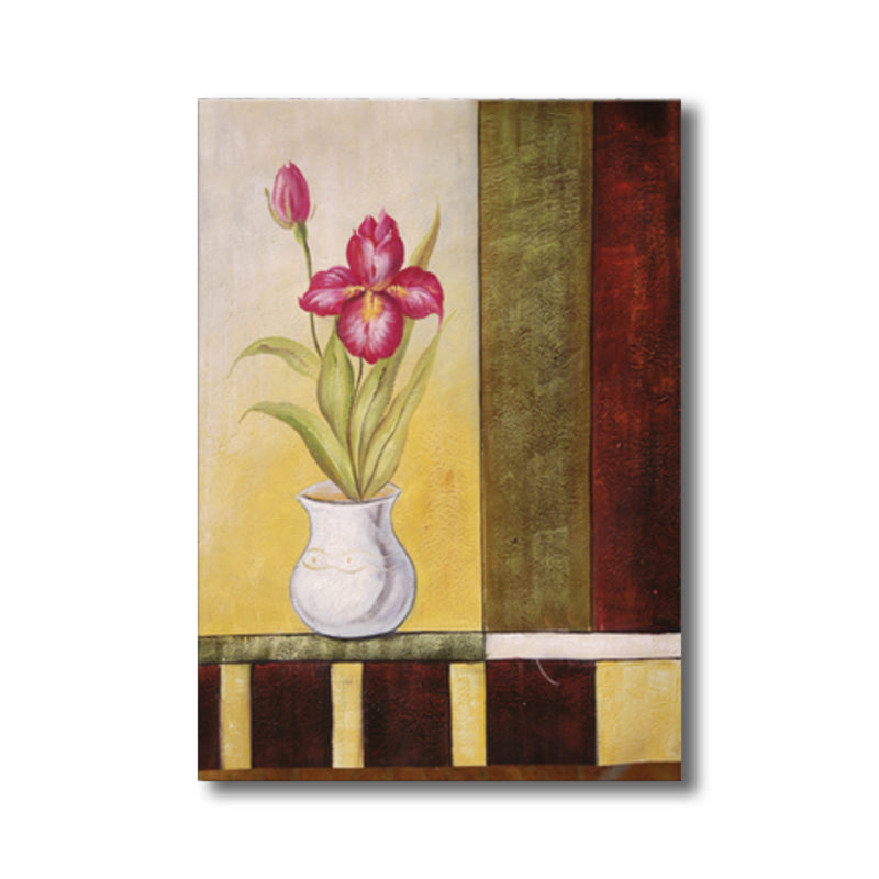 Brehn | Helle Farben Blumentapete Texturiert Jugendstil Mädchen Schlafzimmer Leinwandkunst