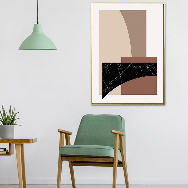 Brehn | Skandinavischer Stil Geometrisches Kunstdruckleinwand Helle Farbölmalerei Wanddeko