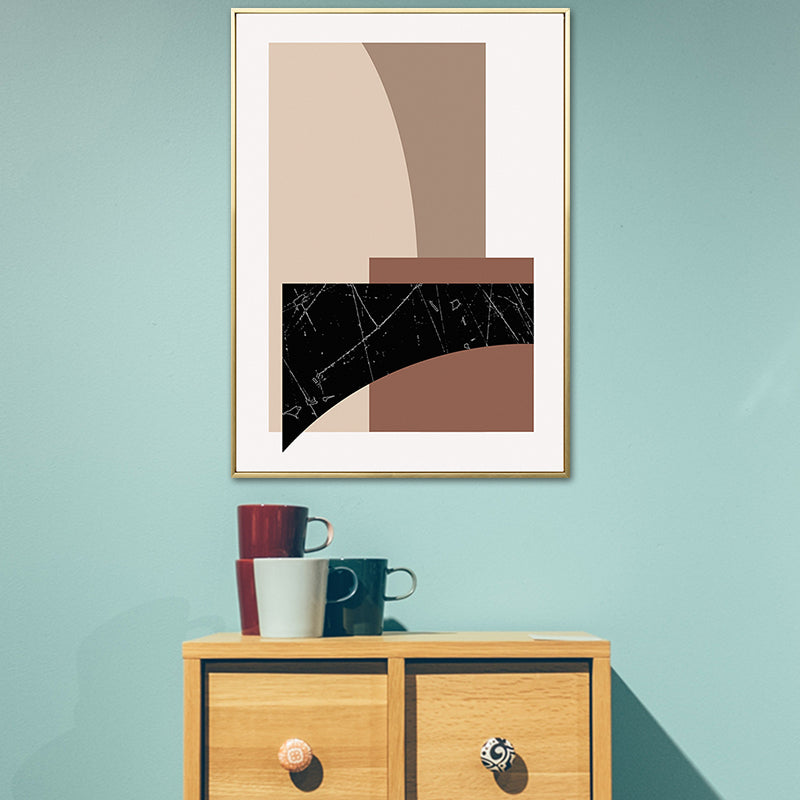 Brehn | Skandinavischer Stil Geometrisches Kunstdruckleinwand Helle Farbölmalerei Wanddeko