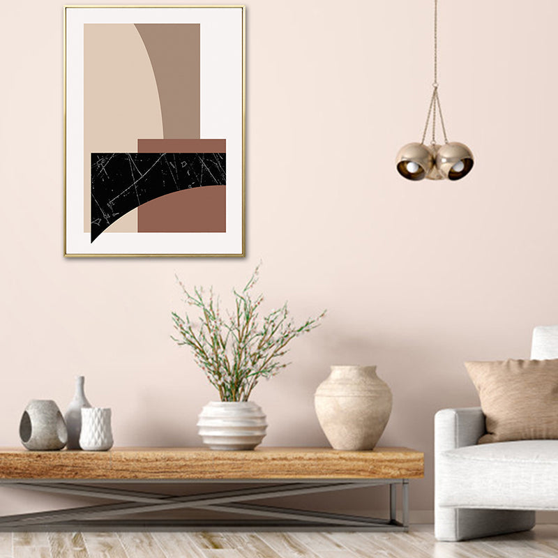 Brehn | Skandinavischer Stil Geometrisches Kunstdruckleinwand Helle Farbölmalerei Wanddeko