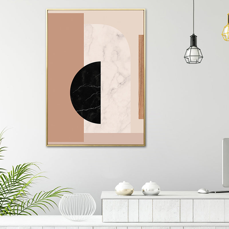 Brehn | Skandinavischer Stil Geometrisches Kunstdruckleinwand Helle Farbölmalerei Wanddeko