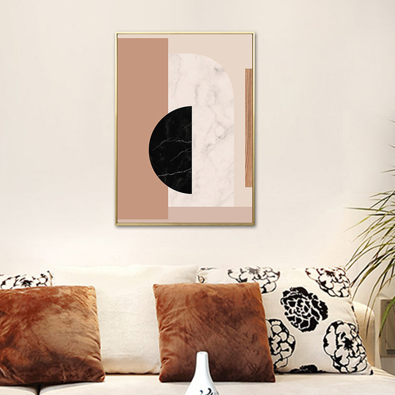 Brehn | Skandinavischer Stil Geometrisches Kunstdruckleinwand Helle Farbölmalerei Wanddeko