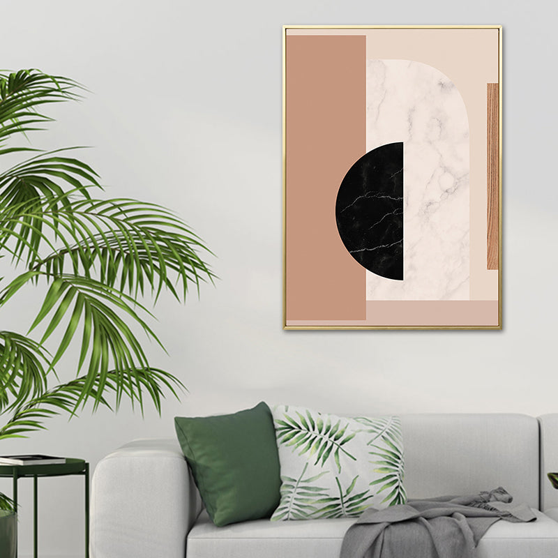 Brehn | Skandinavischer Stil Geometrisches Kunstdruckleinwand Helle Farbölmalerei Wanddeko