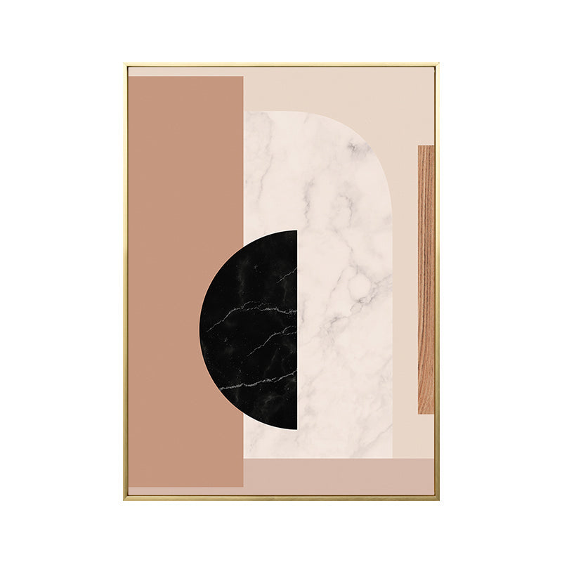 Brehn | Skandinavischer Stil Geometrisches Kunstdruckleinwand Helle Farbölmalerei Wanddeko
