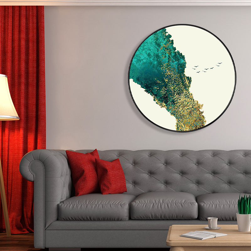 Brehn | Pastellfarbener abstrakter Leinwandtexturiert skandinavischer Stil Mädchen Schlafzimmer Wandkunst Druck